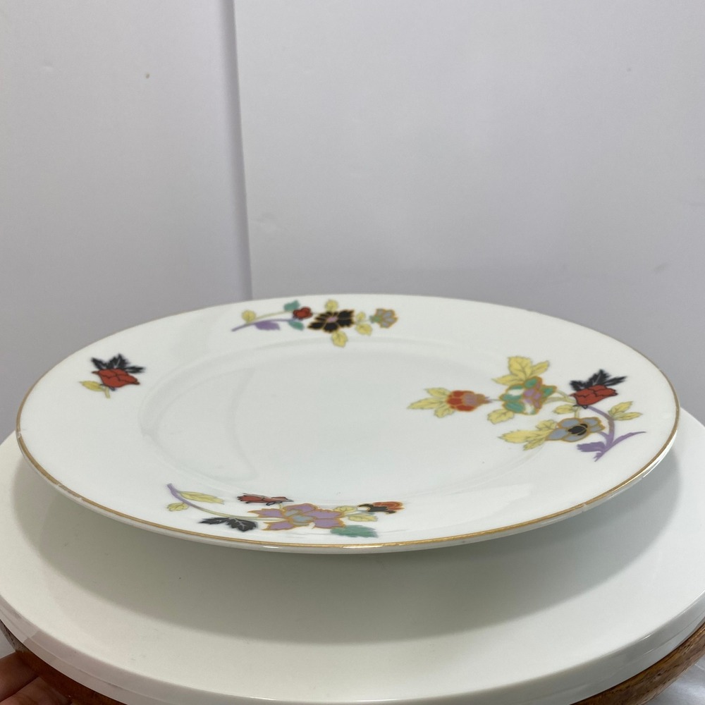 1930s Pirkenhammer Floral Salad Plate 8.5"  Czech Porcelain China Vintage 3 Set